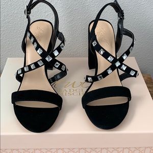 Badgley Mishchka Black Suede Heels